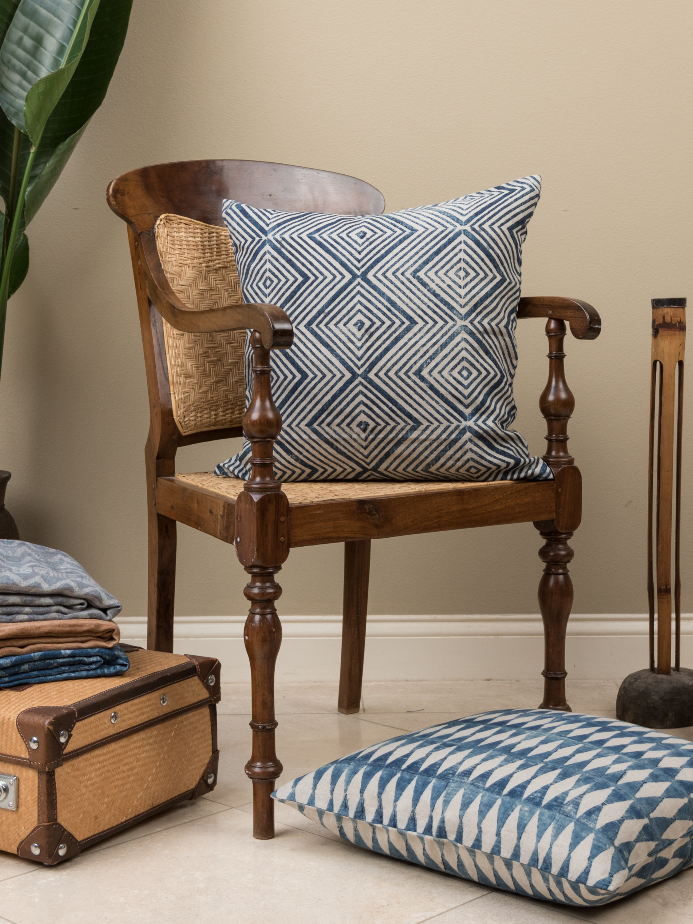 Ashante Indigo Decorative Pillow