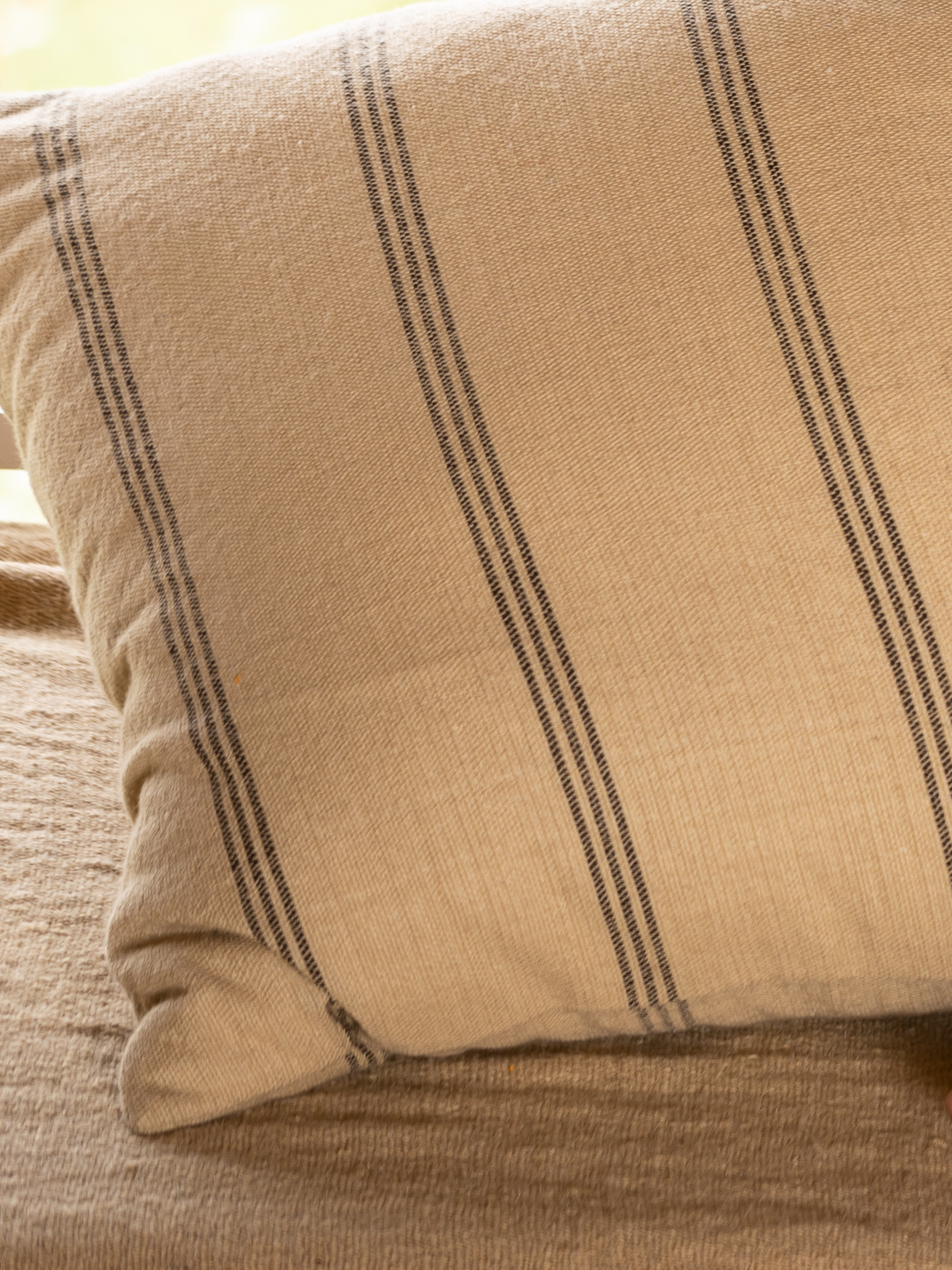 BK Cream/Espresso Handwoven Pillow Cover