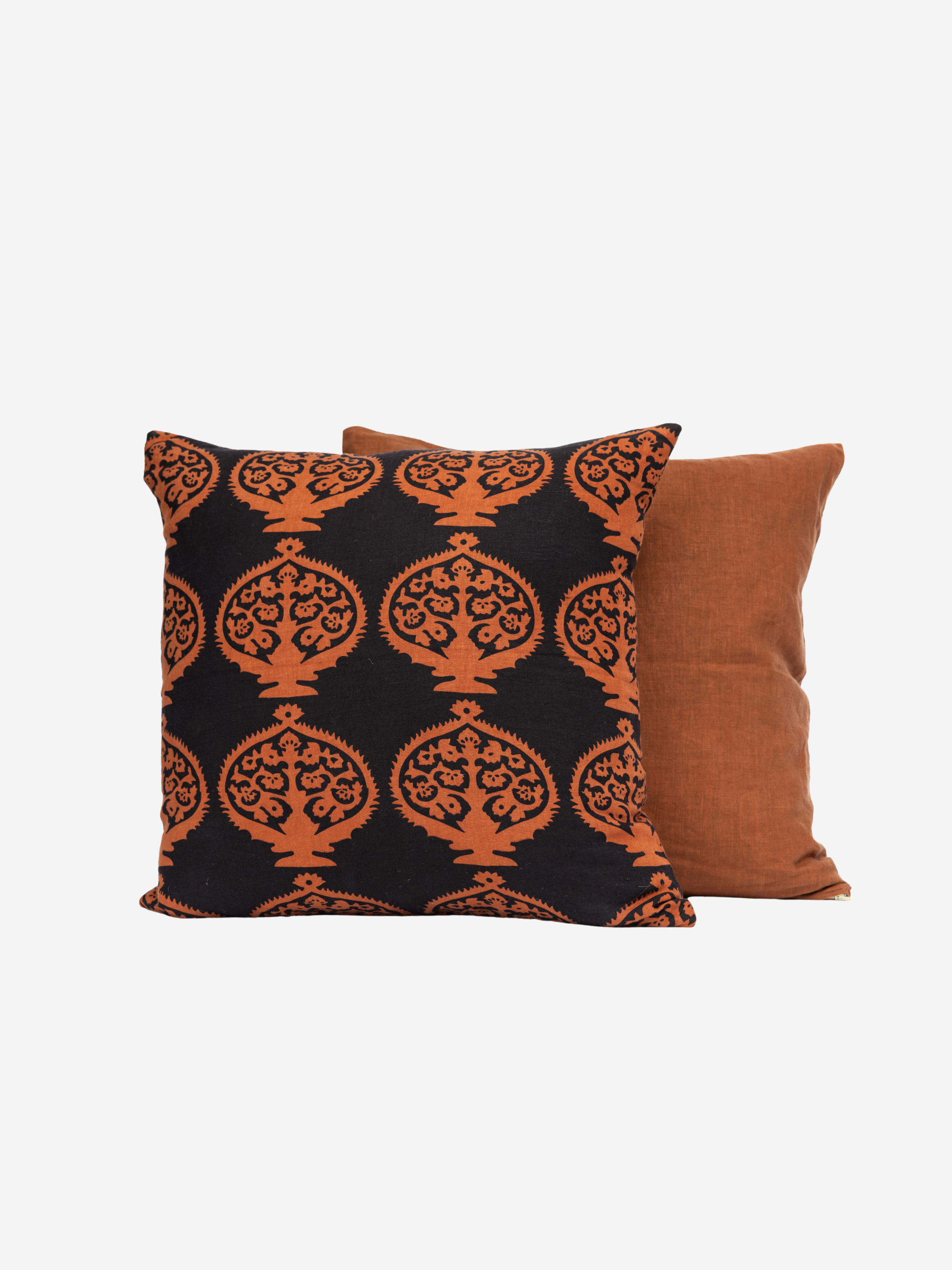 Bukhara Grande Charcoal/Cinnamon Decorative Pillow Cover