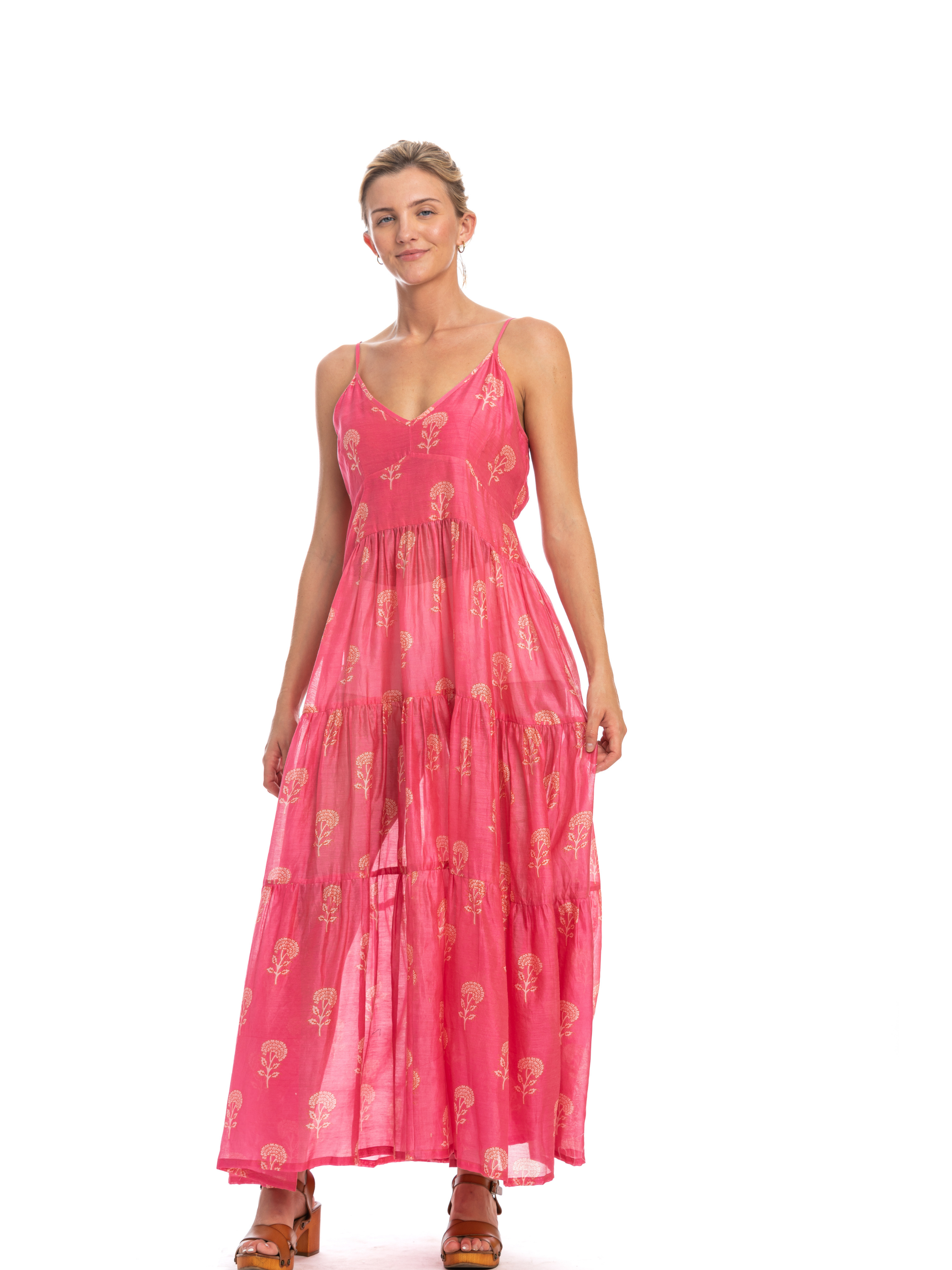 Camilla Dress Hot Pink Silk
