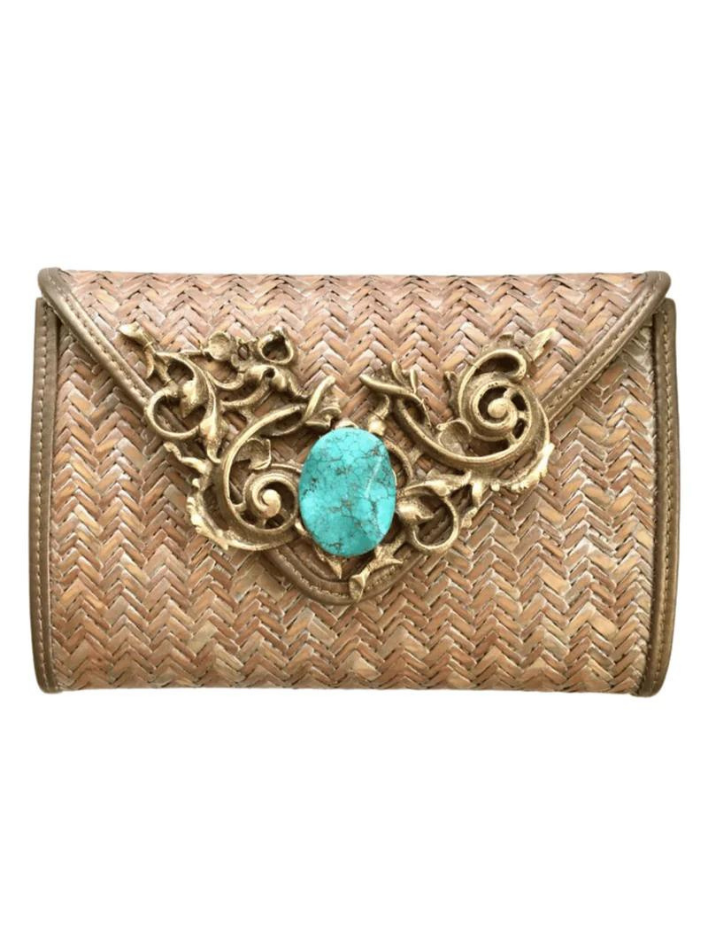 Clutch With Turquoise Clasp
