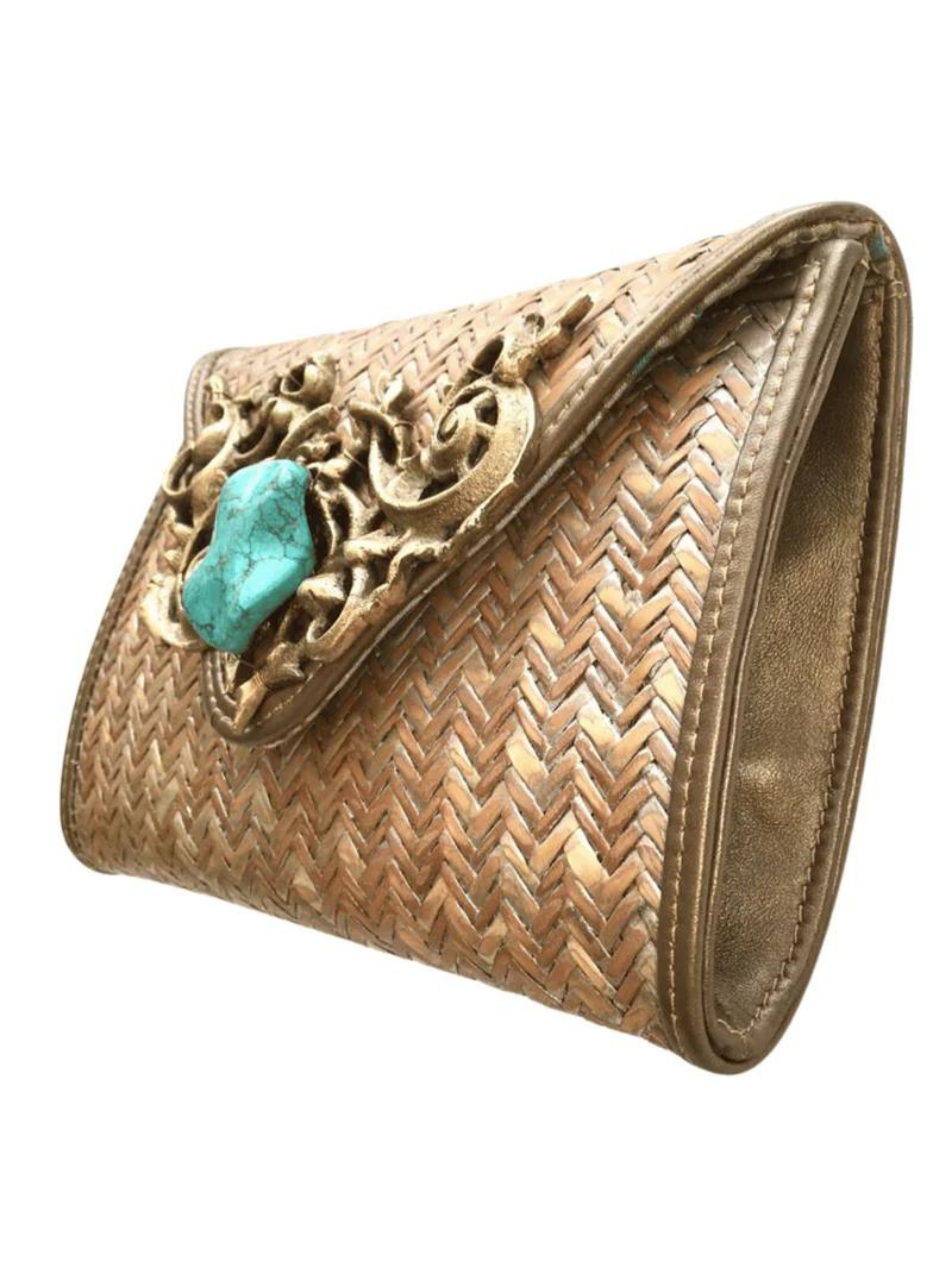 Clutch With Turquoise Clasp