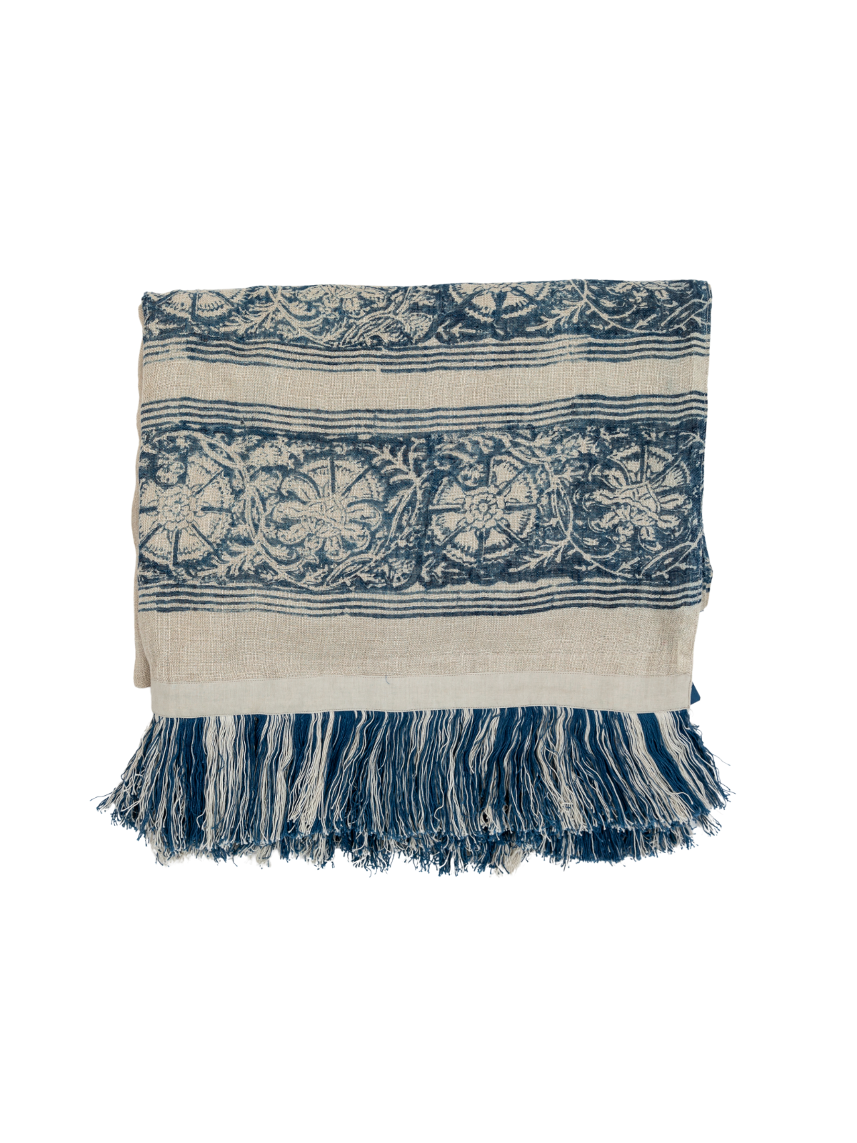 Coromandel Indigo Sheer Linen Throw