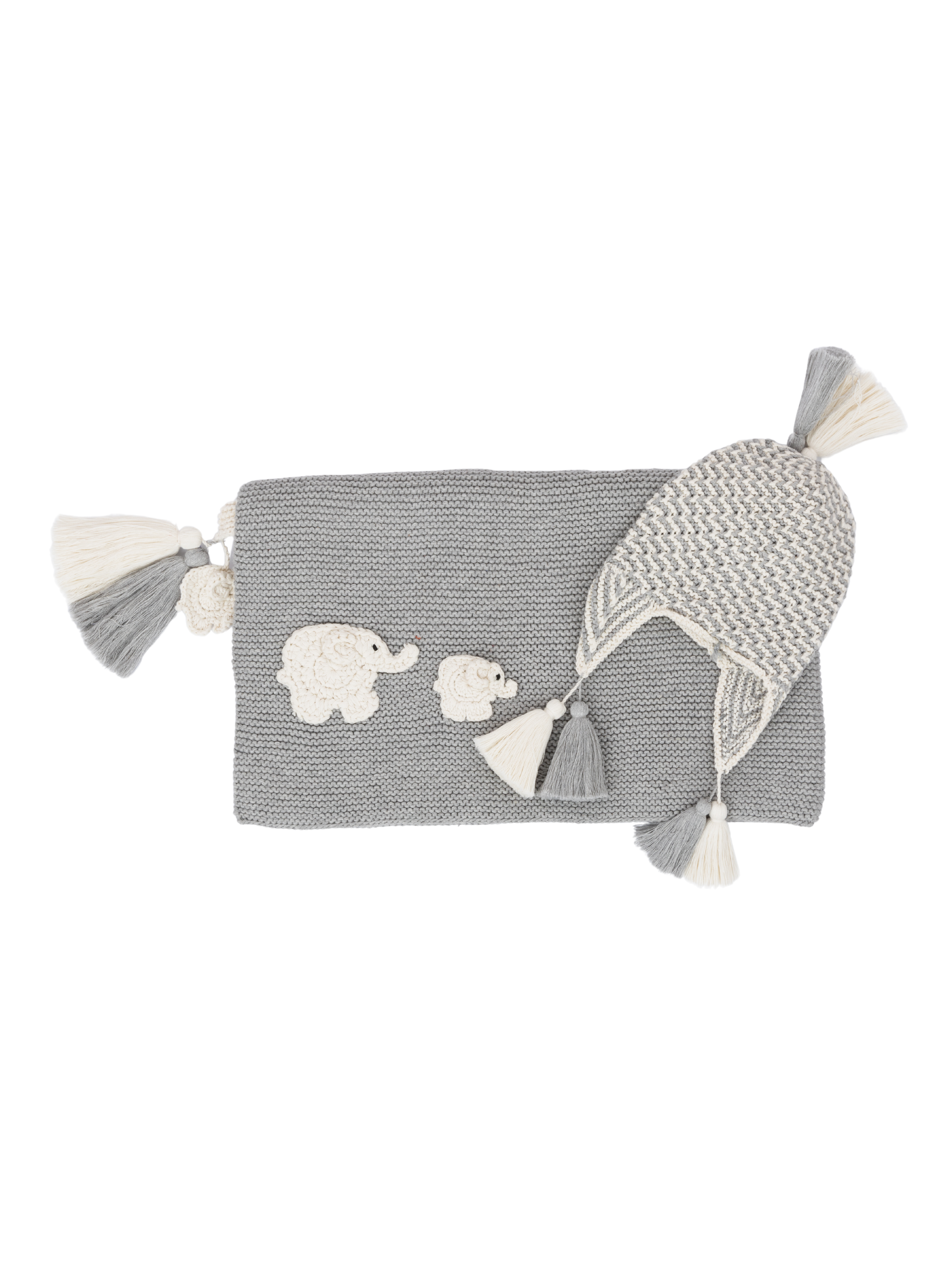 Crochet Grey Baby Blanket