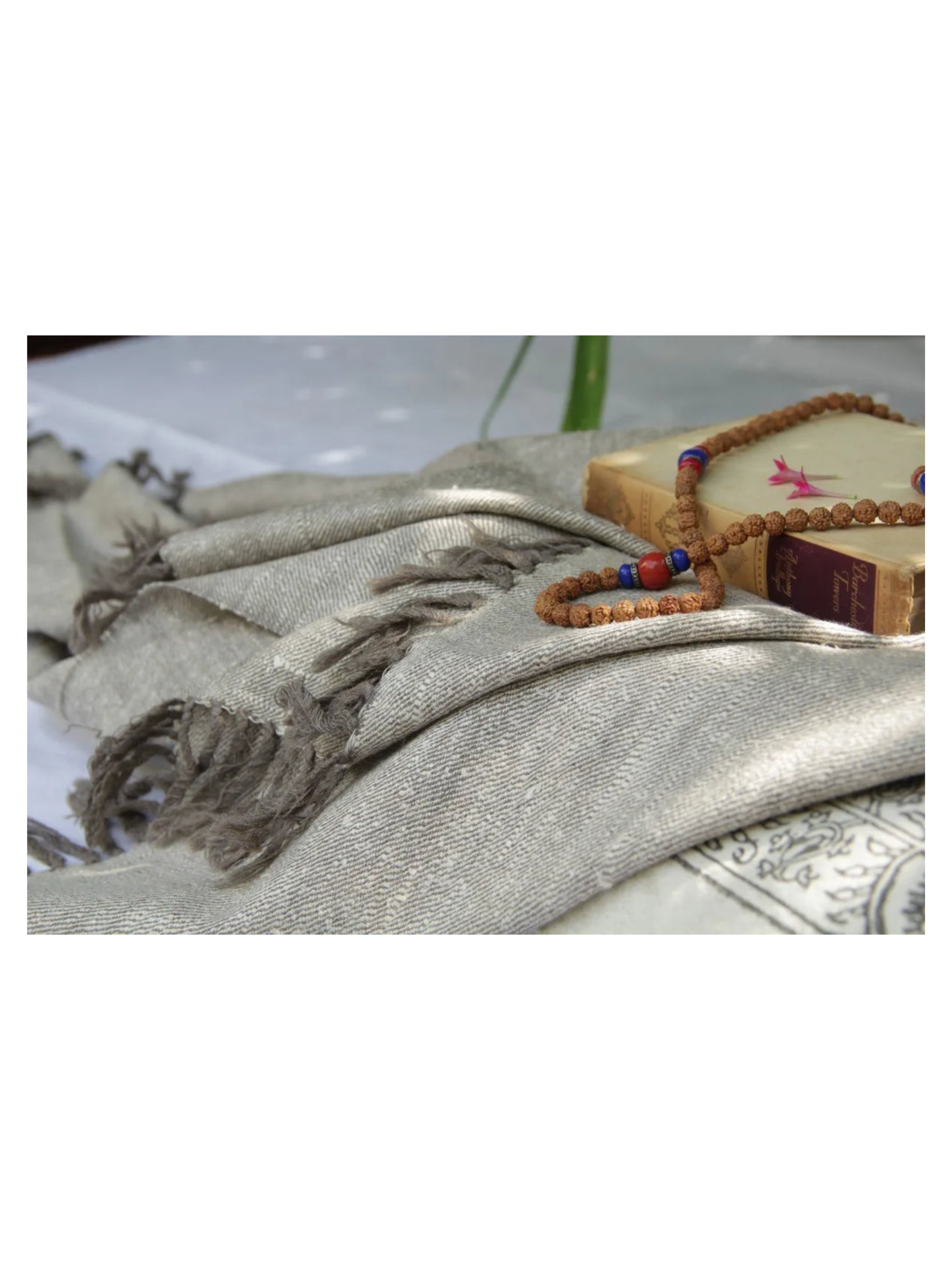 Hand Woven Tiyanam Gray Silk & Wool Handmade Throw