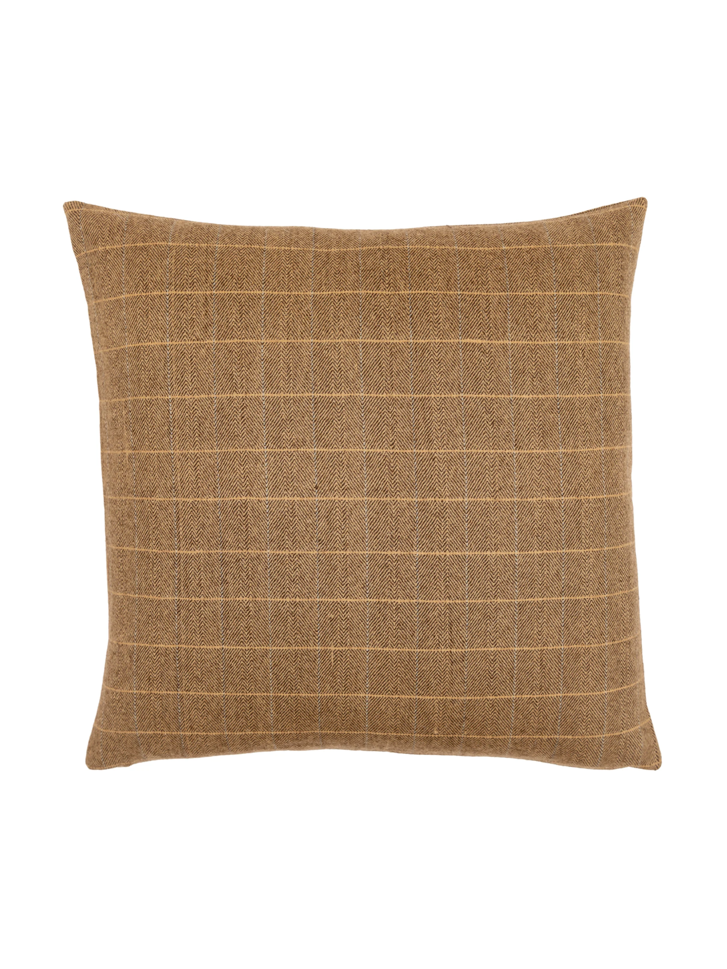 Highlands Sandstone Herringbone Wool Pillow