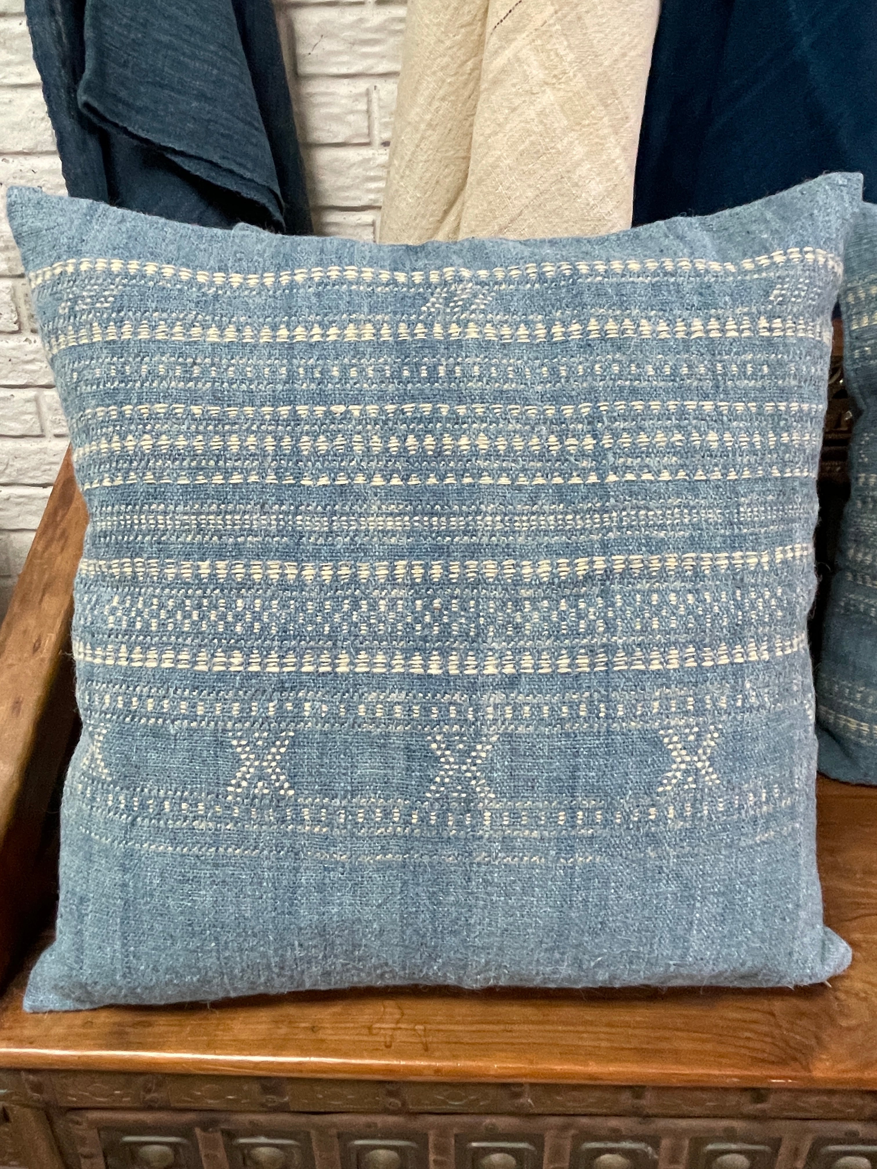 Sanj Kutch Woven Band Wool Pillow Cover