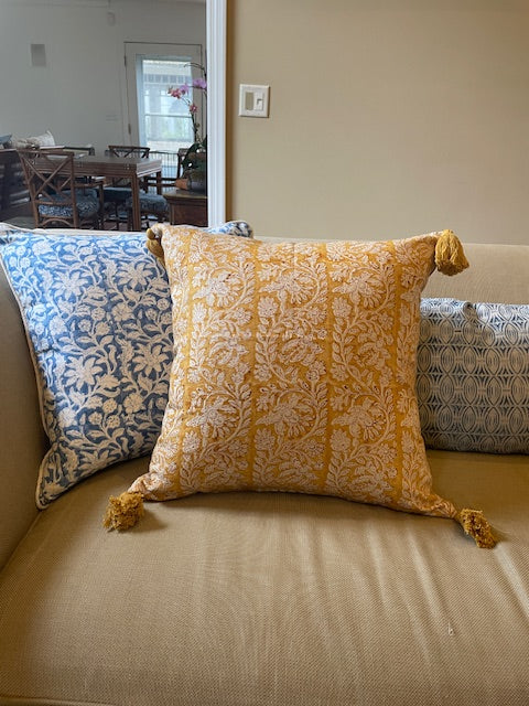 Gardenia Cornflower Blue Decorative Pillow Cover