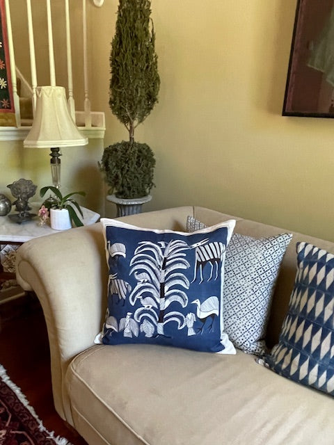 Kenya Indigo Decorative Pillow
