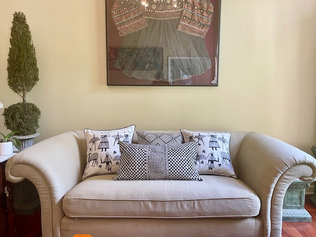 Samburu Charcoal Lumbar Pillow Cover