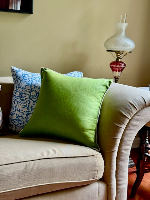 Gardenia Cornflower Blue Decorative Pillow Cover