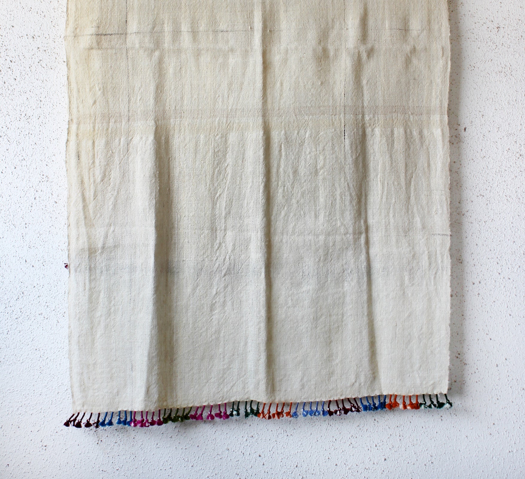 Kutch Shell With Rainbow Pompoms Wool Throw