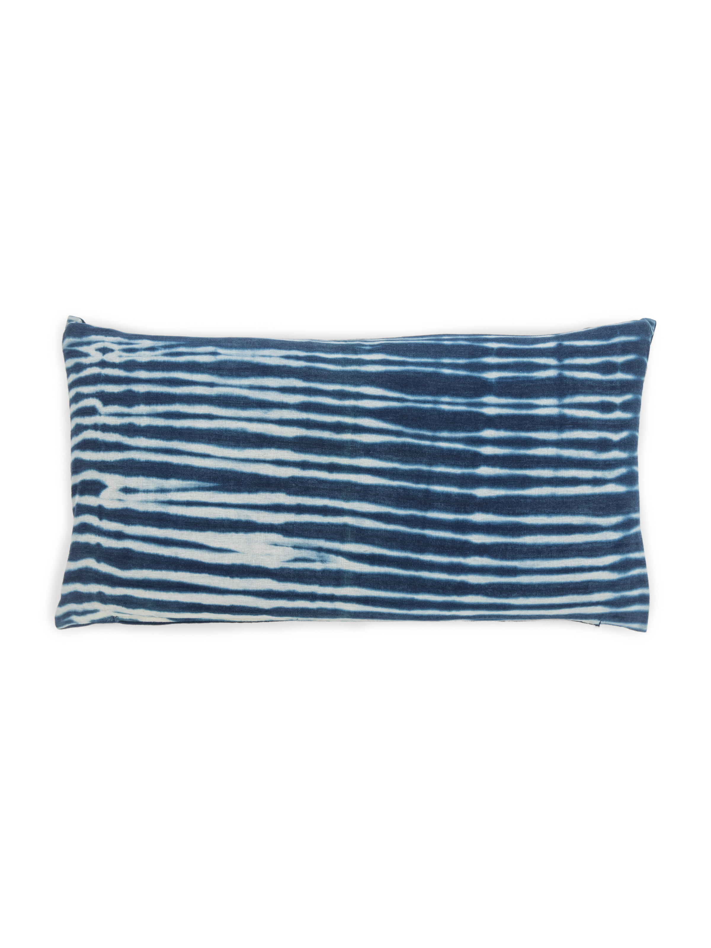 Indigo Stripe Tye Dye Lumbar Pillow