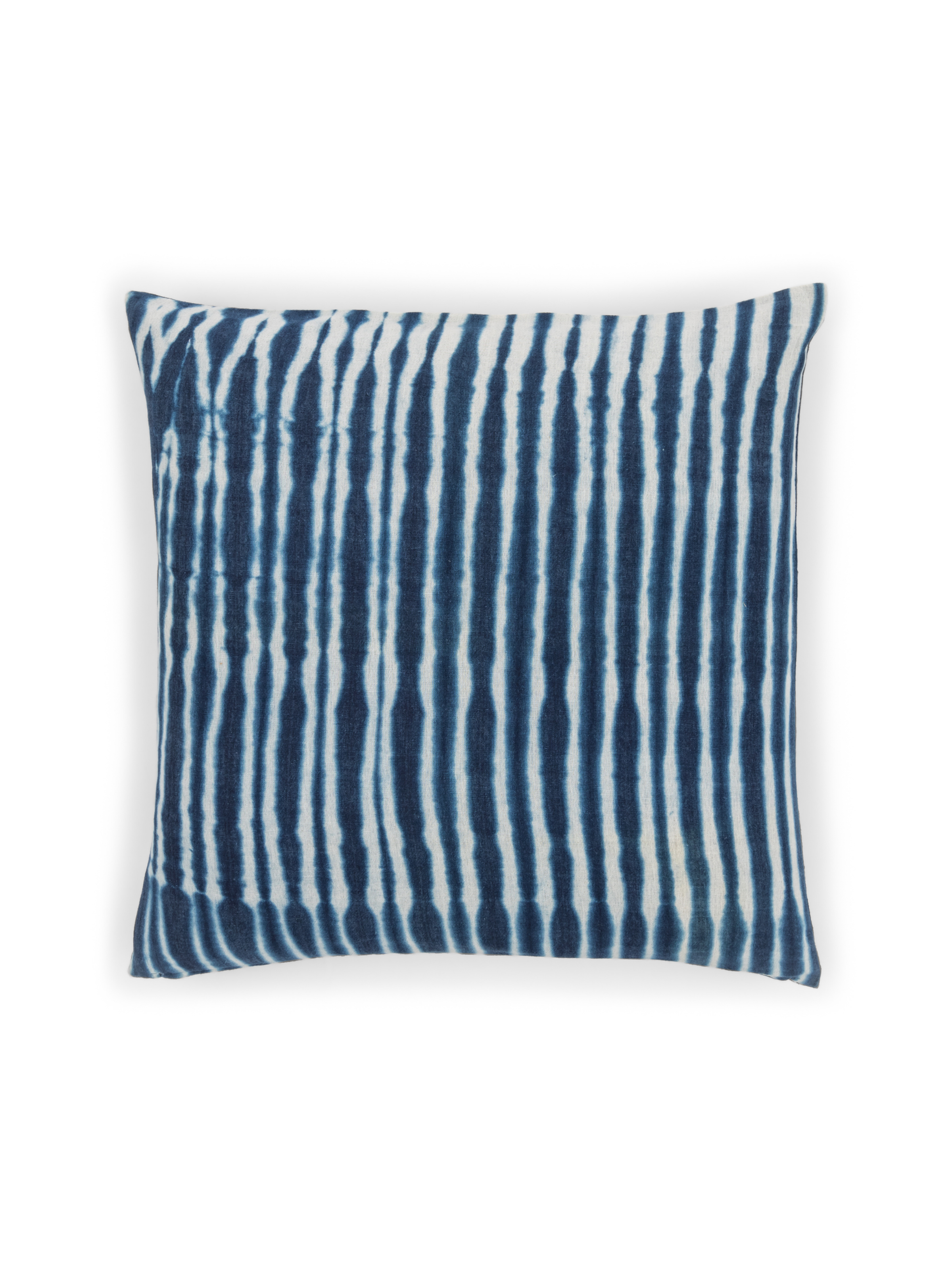 Indigo Stripe Tye Dye Square Pillow