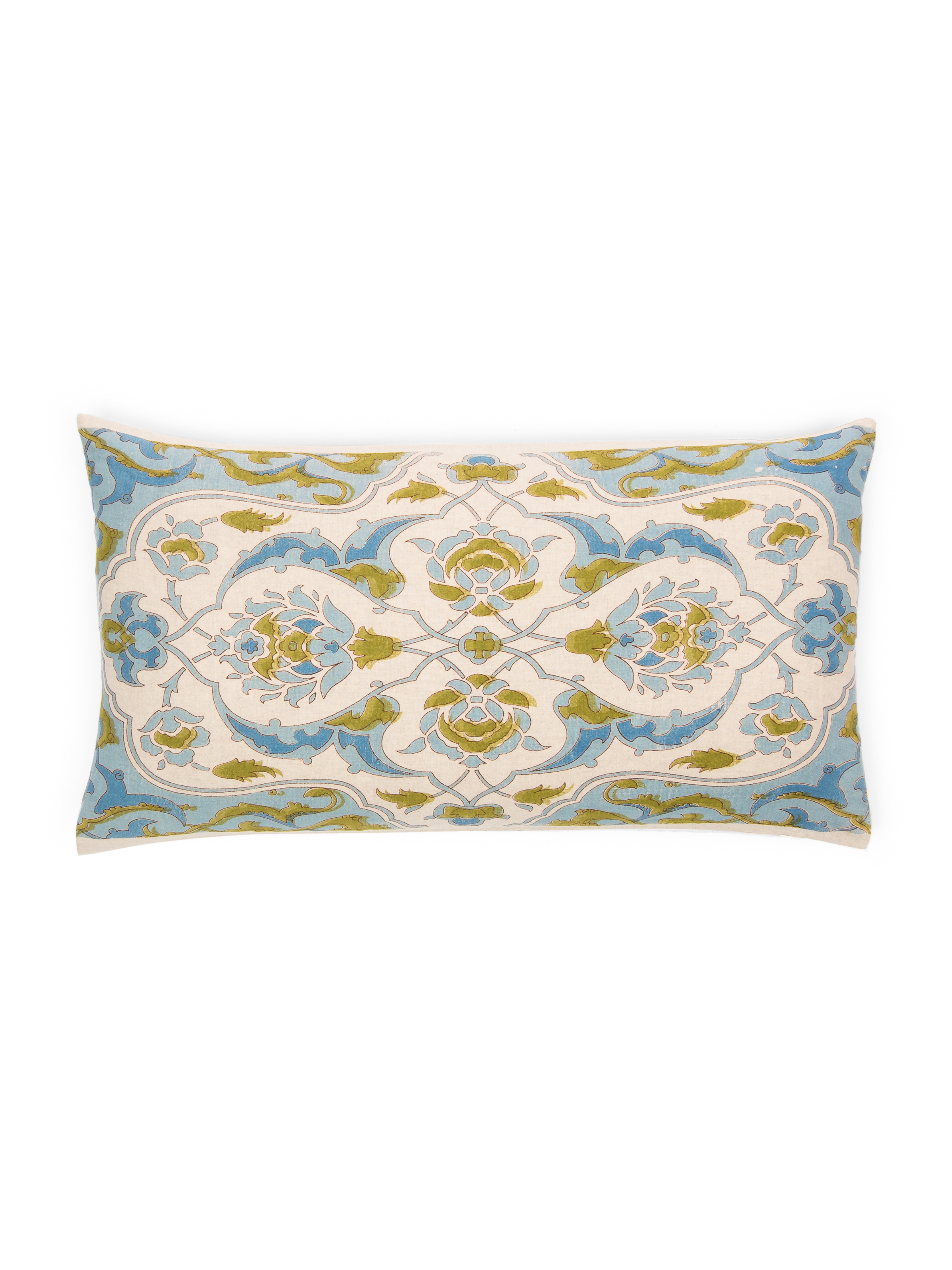Isfahan Blue Green Lumbar Pillow