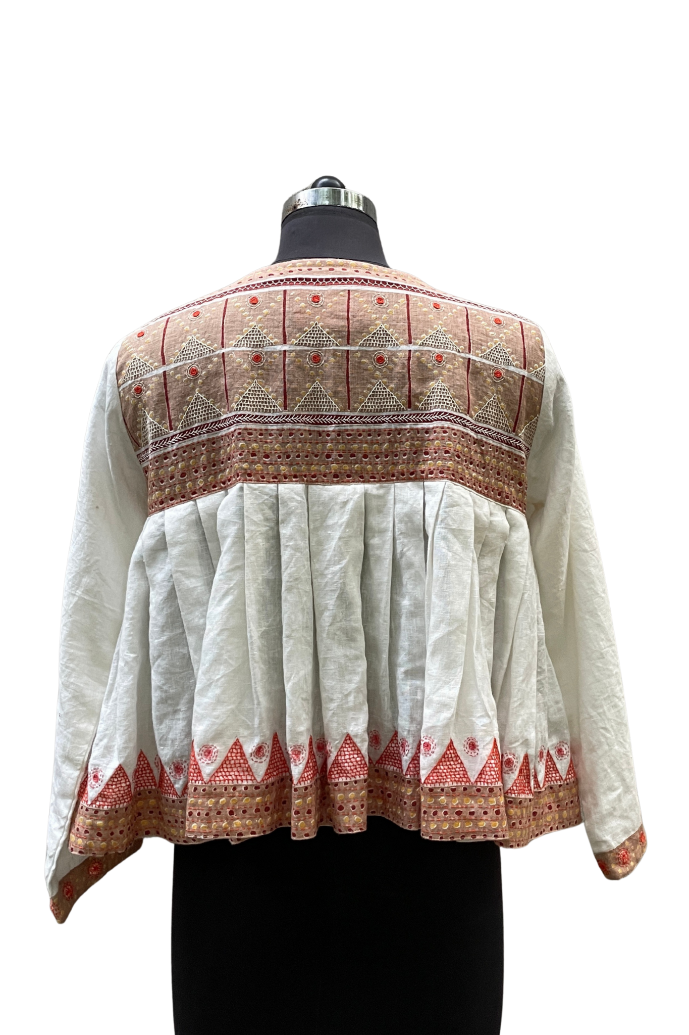 Junoon Jacket In Utopia Print Clay with Embroidery