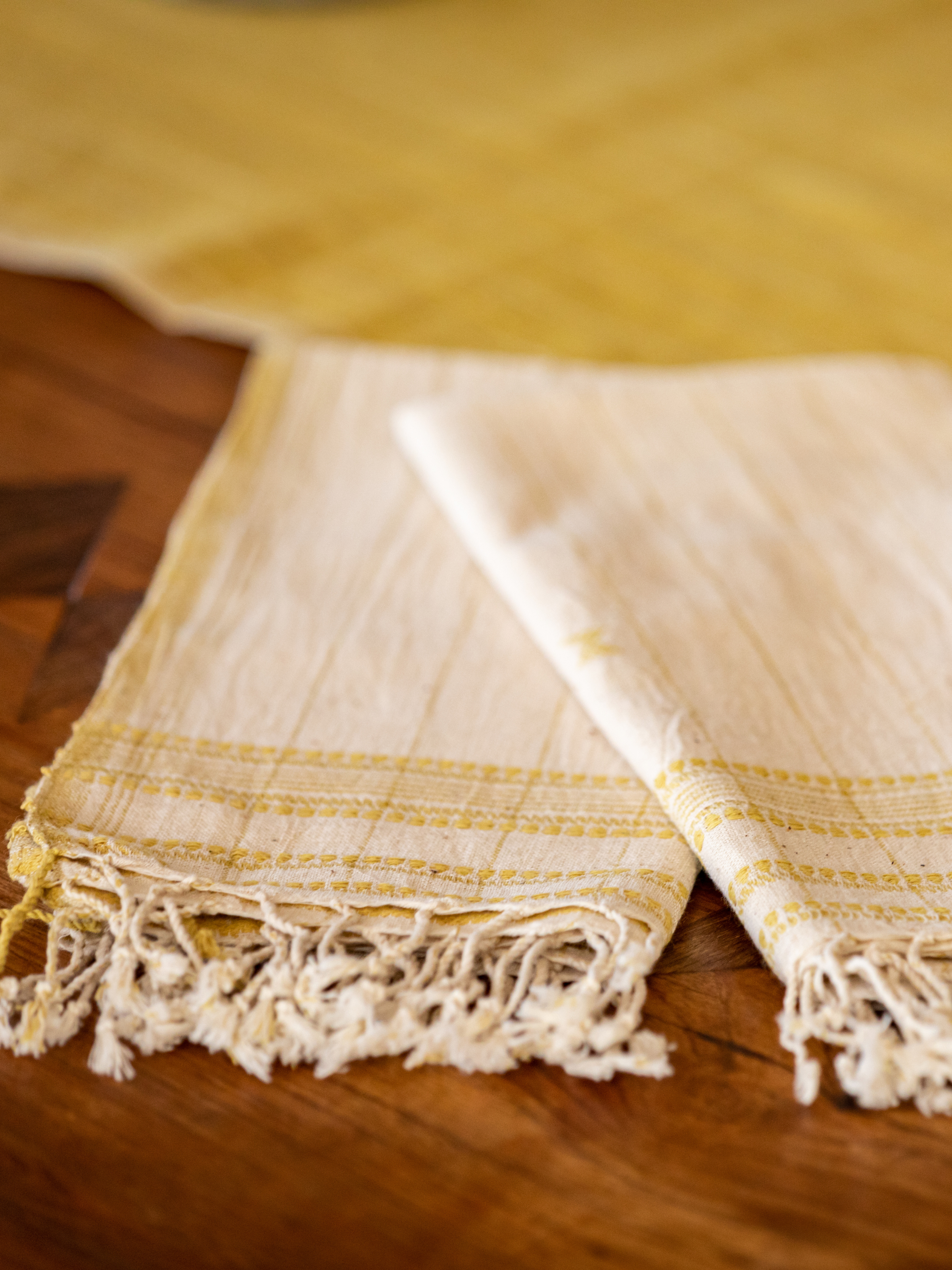 Khamir Yellow Woven Napkin Set