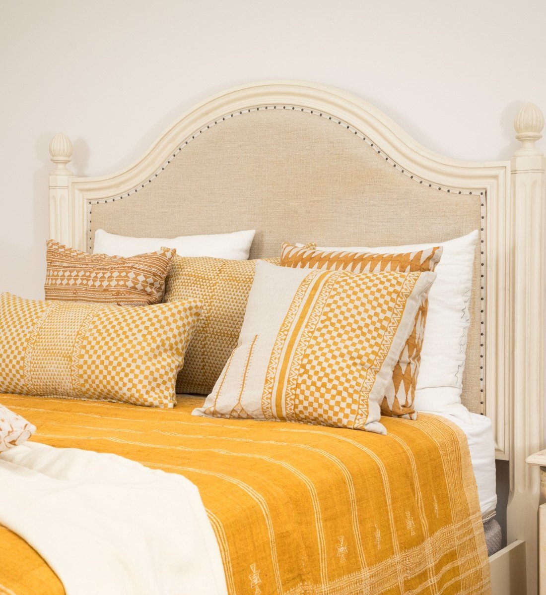 BK Tuscany Yellow Handwoven Bedspread
