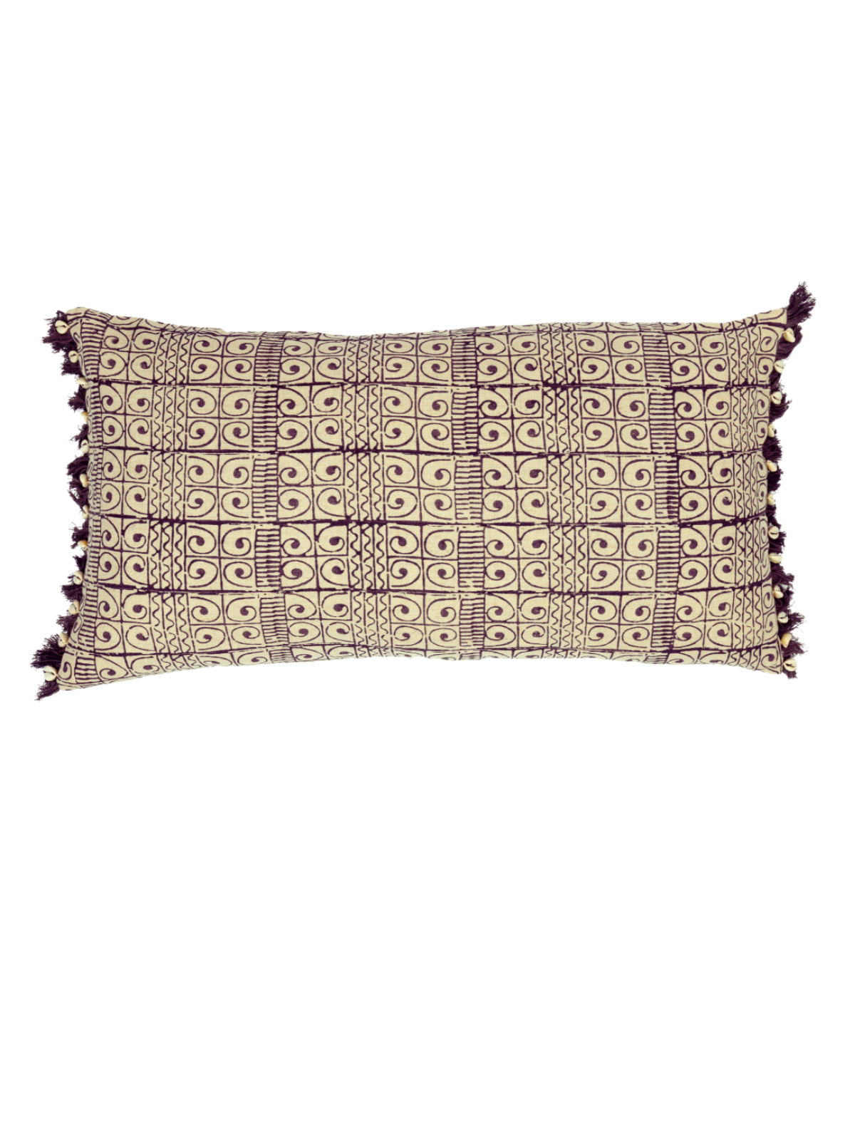 Masai Lumbar Pillow Cover with Fringe