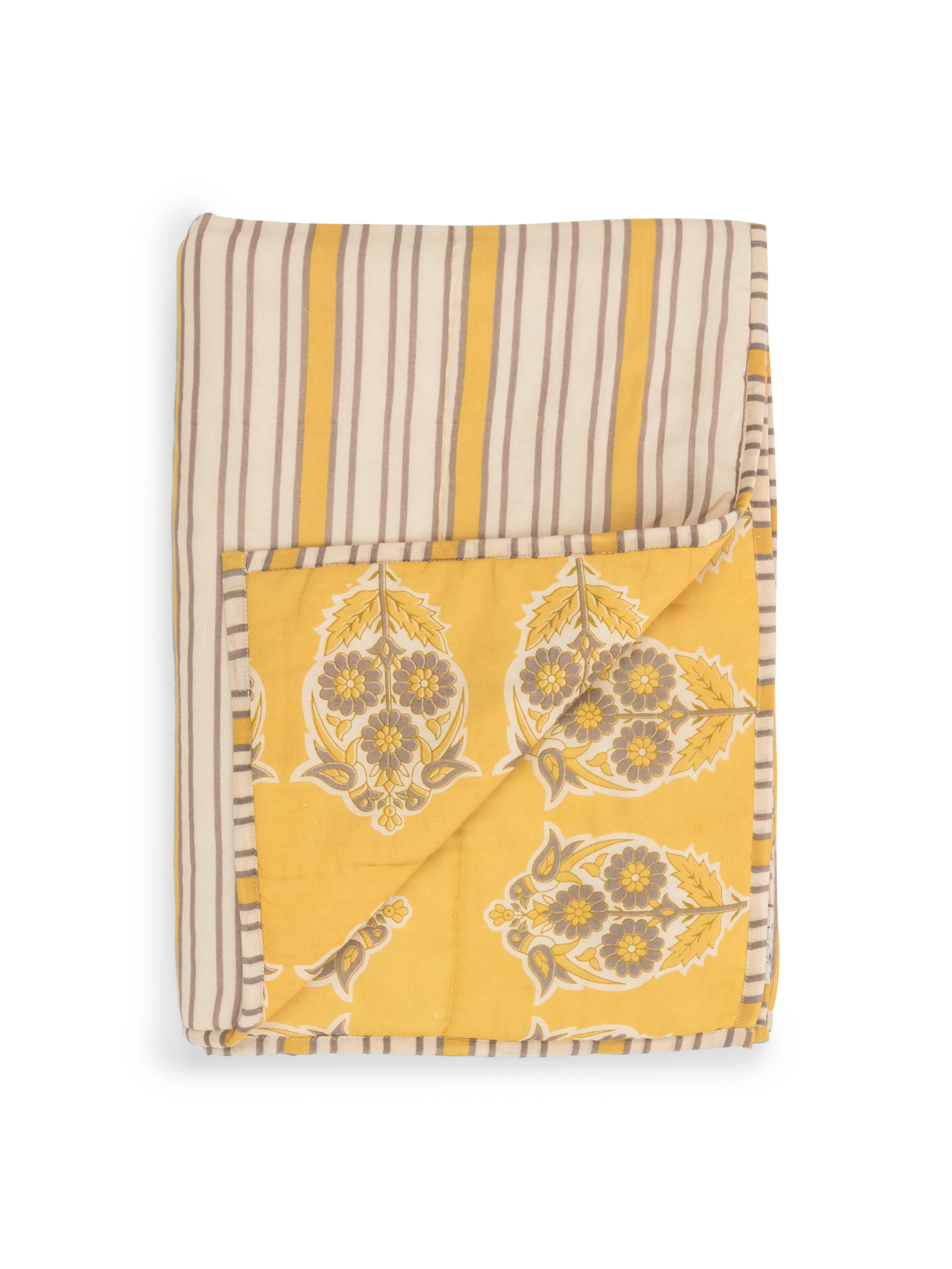 Parakeets Yellow Baby Quilt
