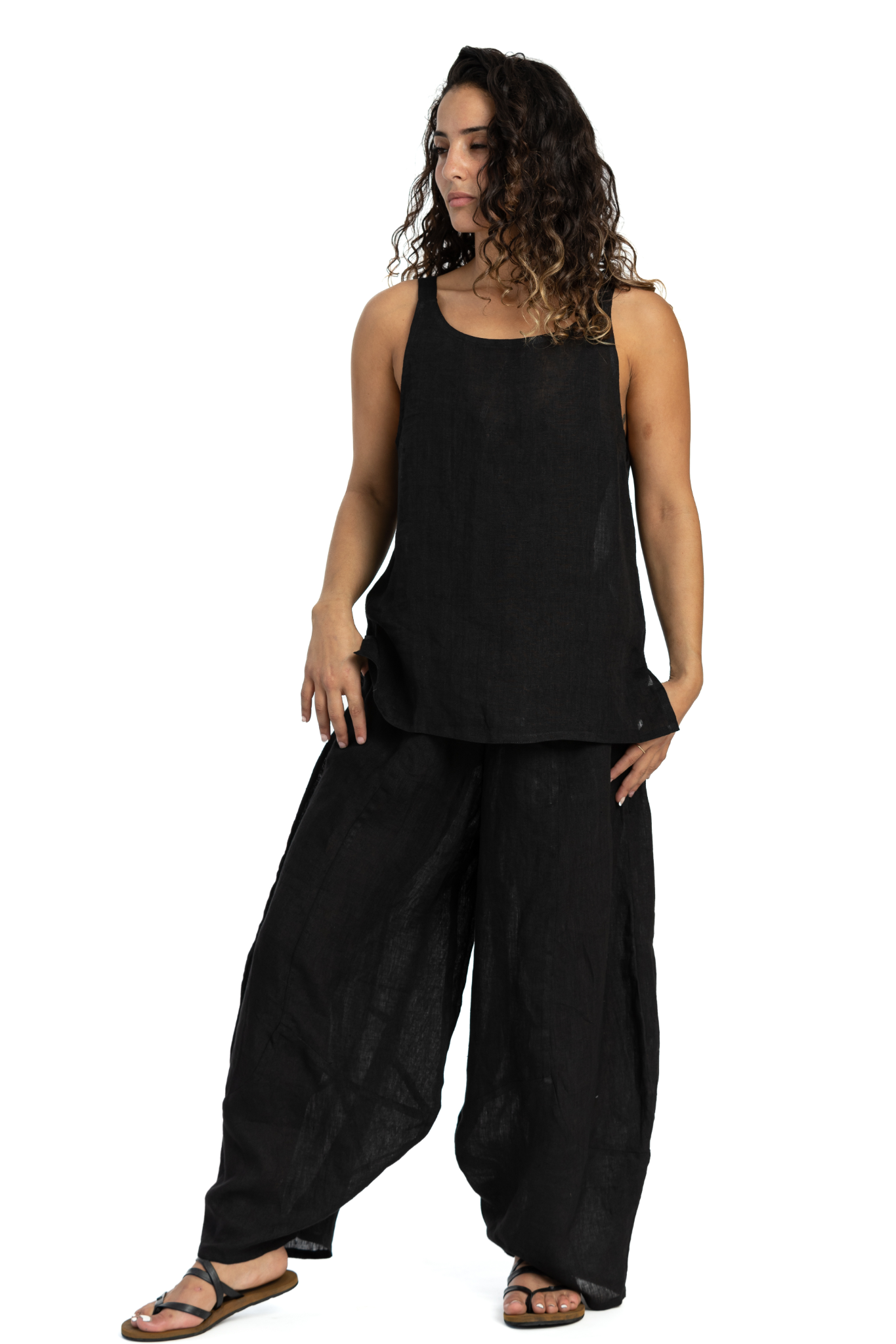 Pondicherry Charcoal Linen Set