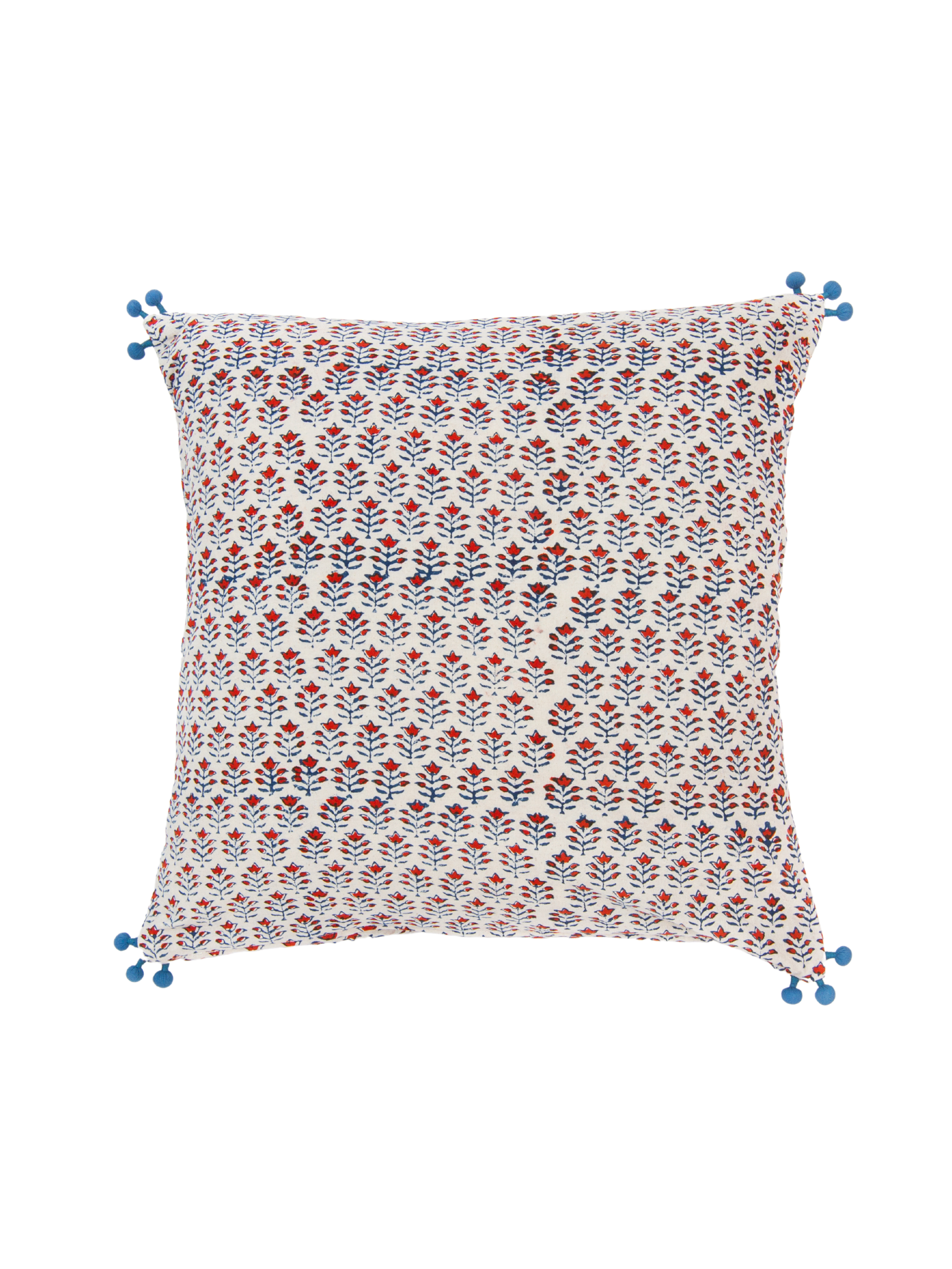Provence Blue And Orange Pillow