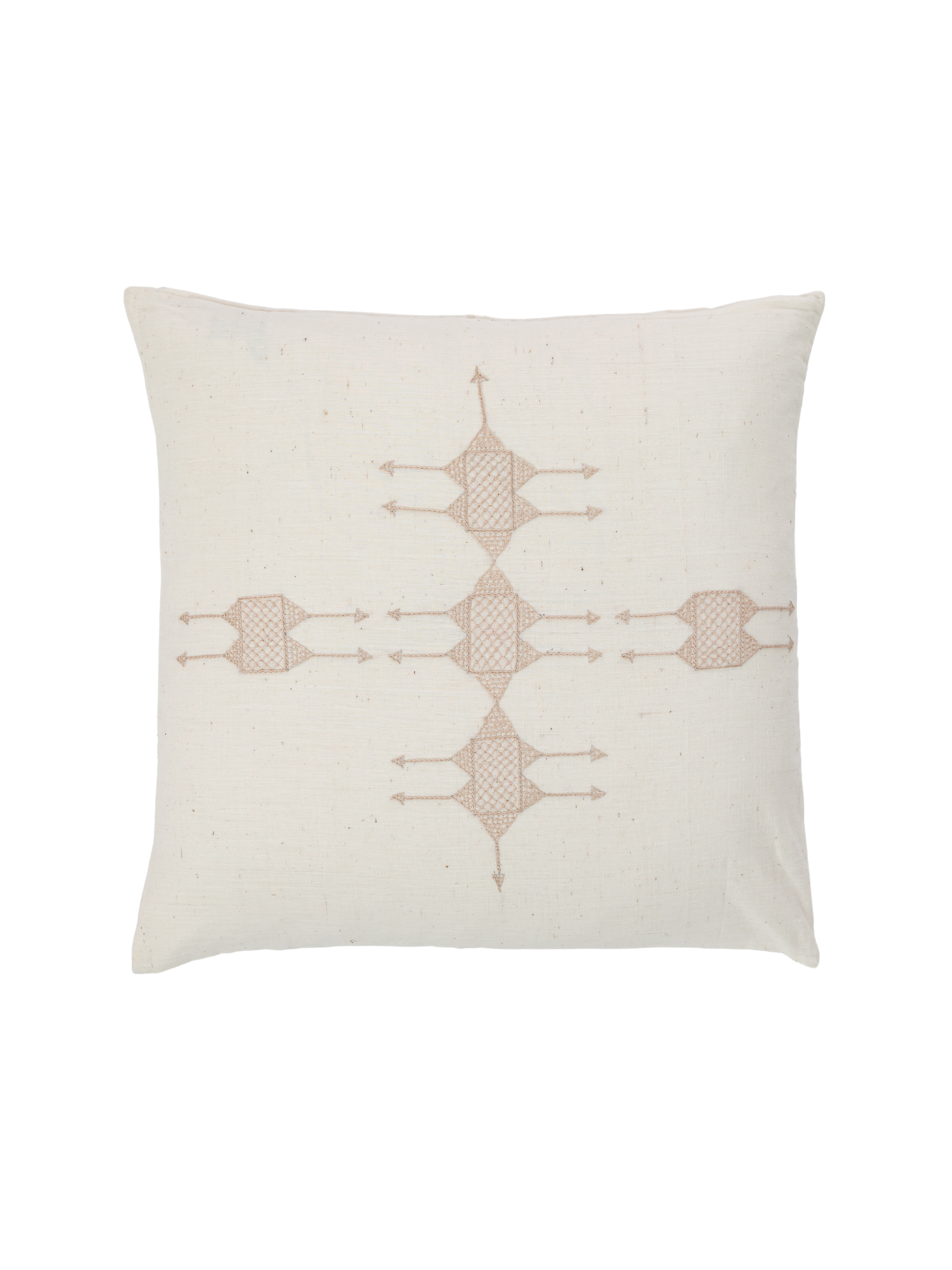 Ruffia Shell Embroidered Pillow