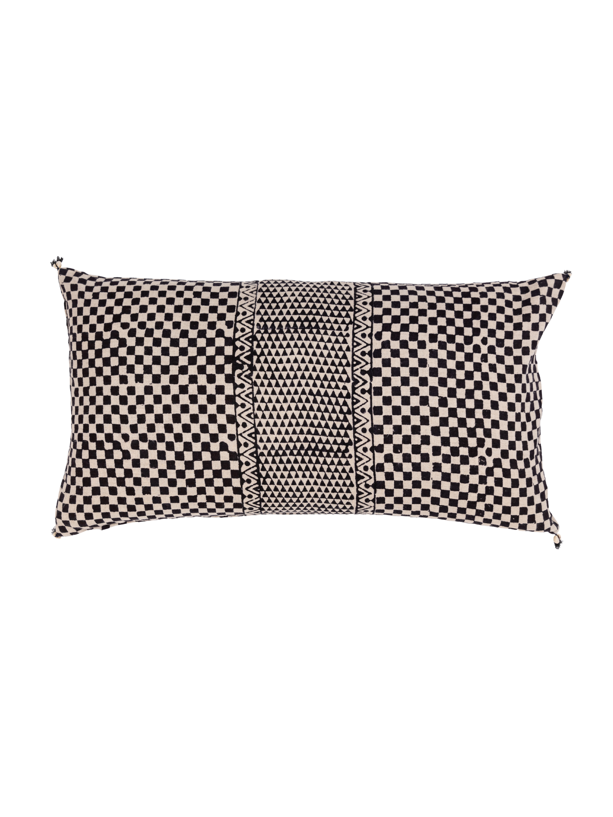 Samburu Charcoal Lumbar Pillow Cover