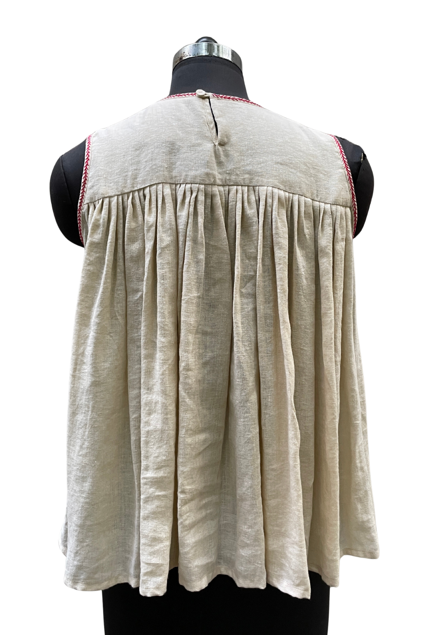 Short Yoshiko Tea Stain with Embroidery