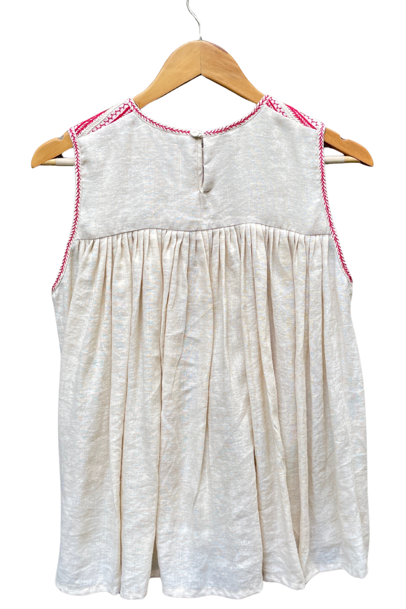 Short Yoshiko Tea Stain with Embroidery