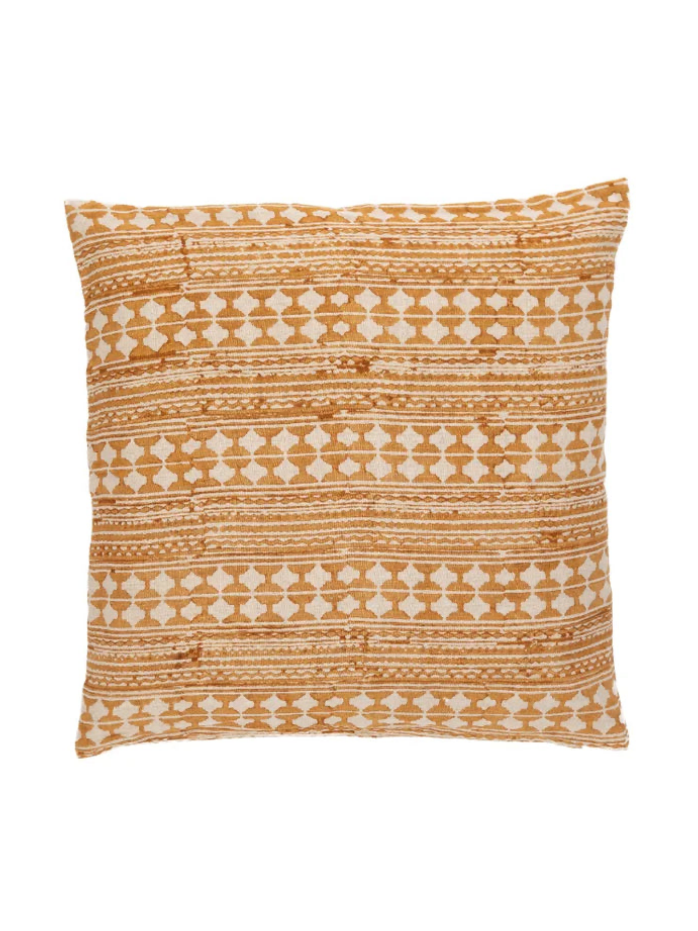 Totonac Ochre Decorative Pillow