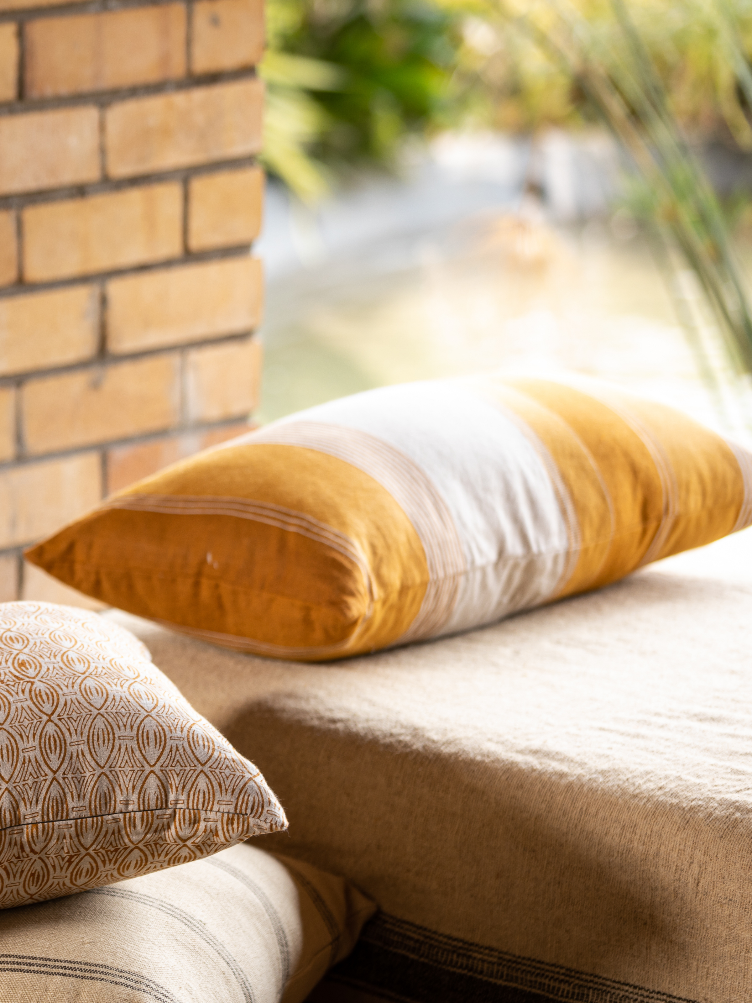 Tulum Stripe Ochre Pillow Cover