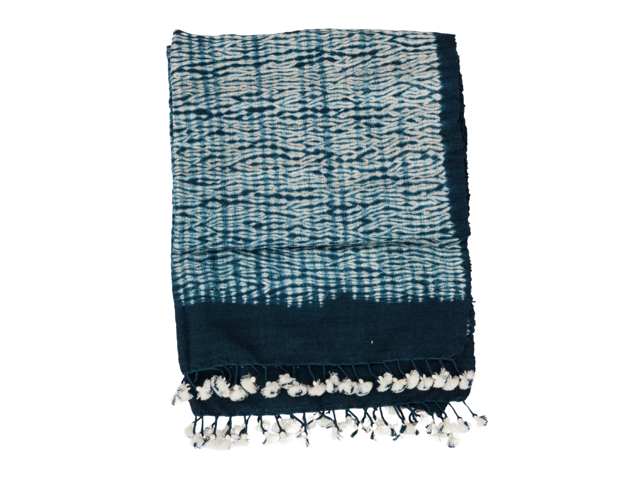 Wool Indigo Tye Dye Scarf