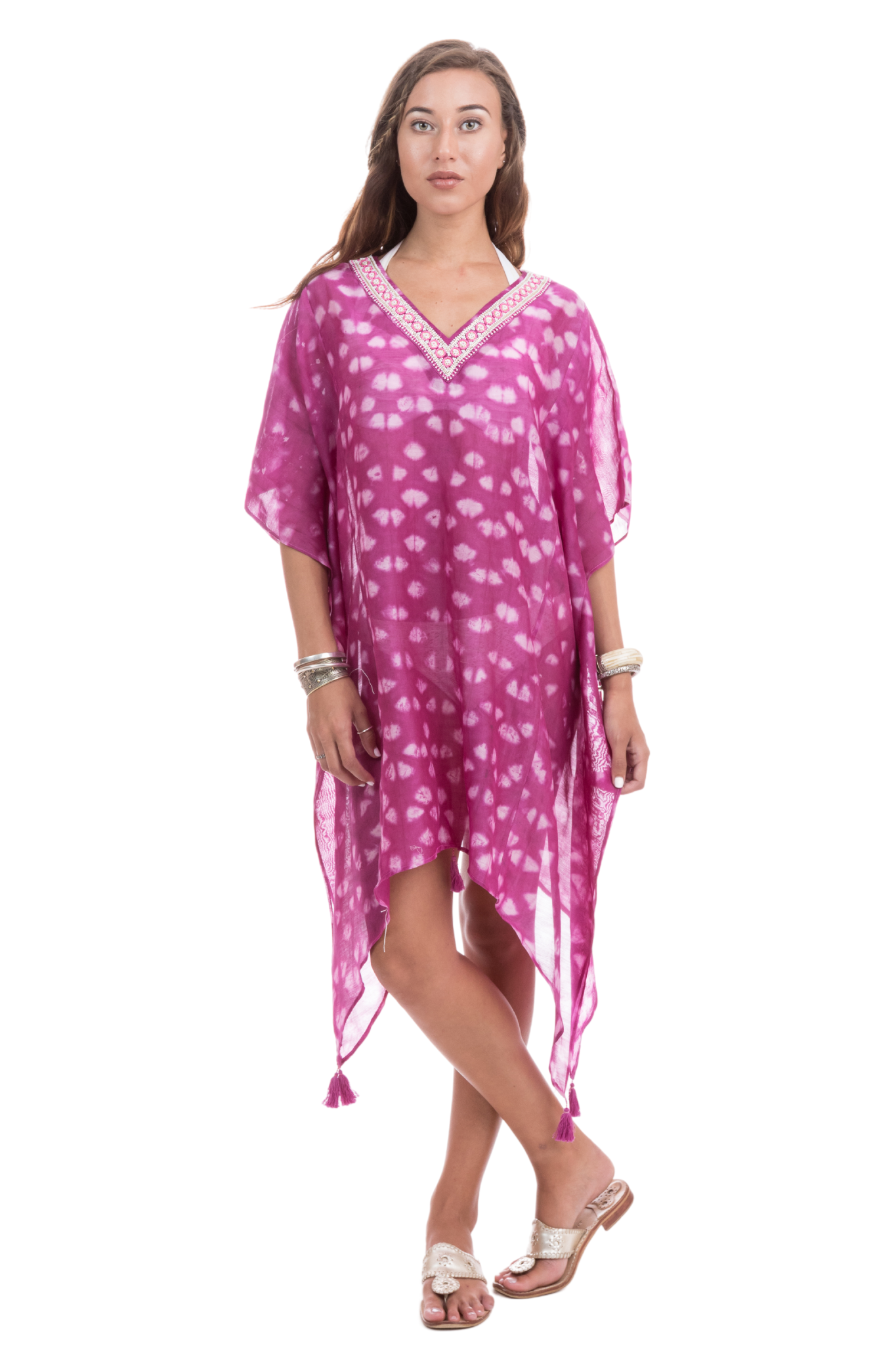 Hot Pink Tie Dye Kaftan