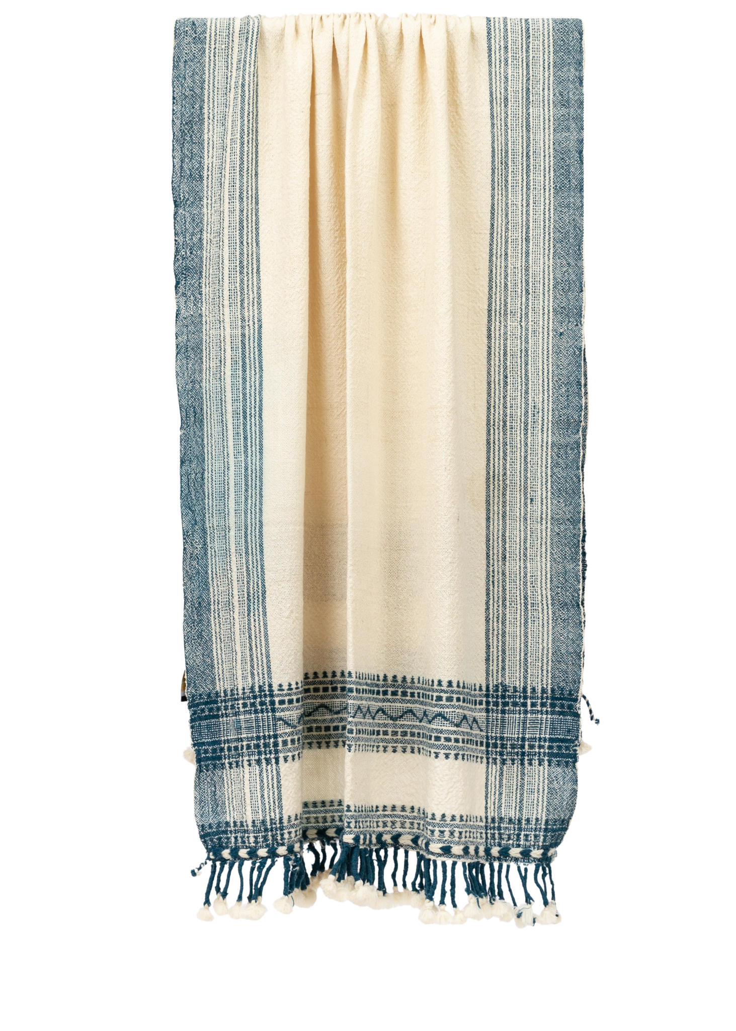 Kutch Shell and Indigo Wool Throw