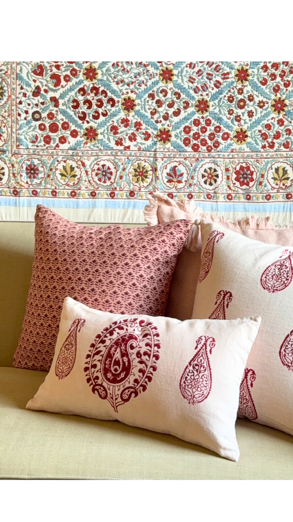 Tashkent Plum Lumbar Pillow Cover